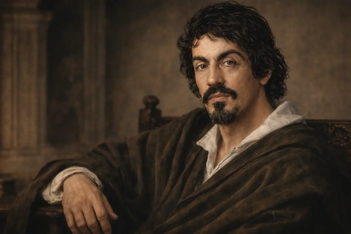Illustratives Porträt Caravaggios, des barocken Malers, im Kontext seines Wirkens auf Malta