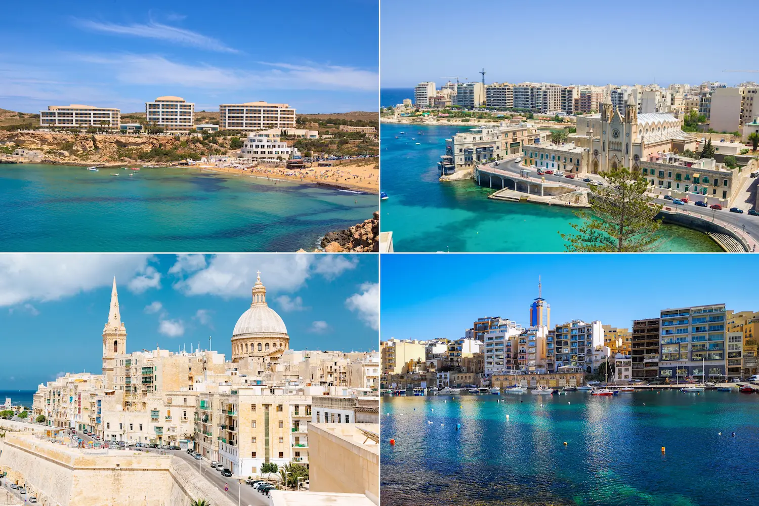 Wo auf Malta mit Kindern übernachten: Strandlagen und Städte im Vergleich (Mellieħa, Sliema, Valletta, St. Paul’s Bay)